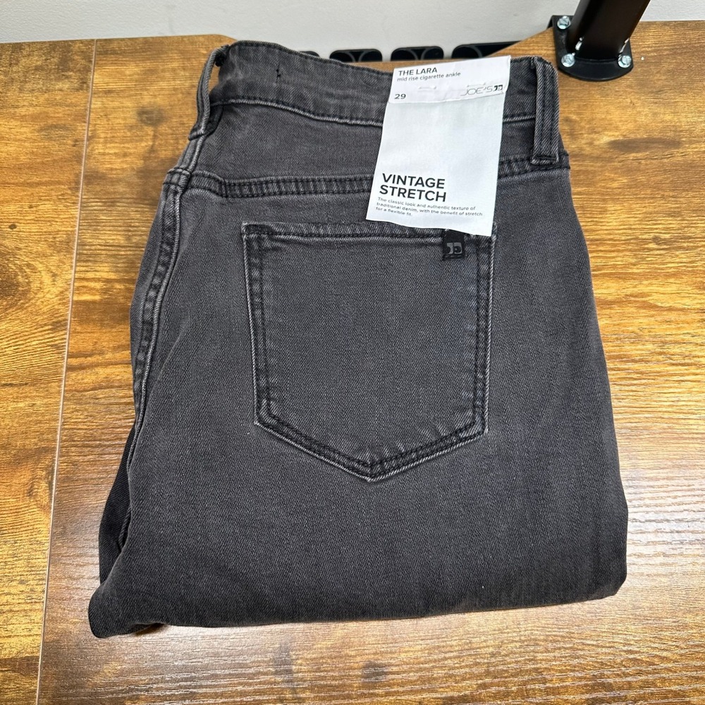 NEW Joes Jeans The‎ Lara Mid Rise Cigarette Ankle Faded Black Vintage Stretch 29